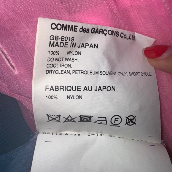 Comme des Garcons Sheer Blue, Pink and Yellow Shirt - Picture 4 of 12
